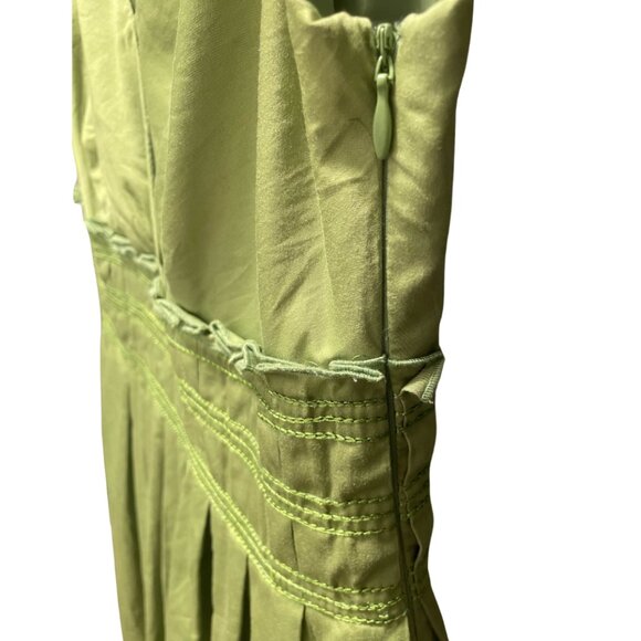 VEUC Liz Claiborne Green Summer Dress - Picture 3 of 6